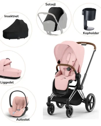 Priam Pakke Peach Pink Chrome Brown Plus