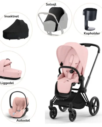 Priam Pakke Peach Pink Matt Black Plus