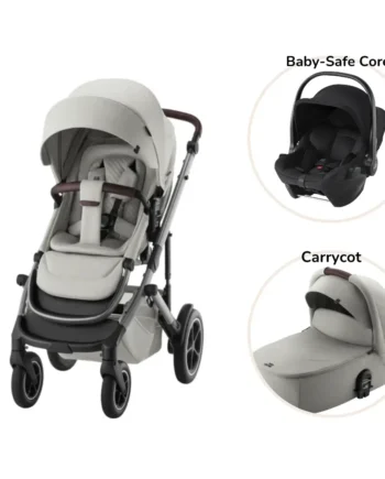 Smile Lux Inkl Liggedel Baby Safe Core Autostol Linen Grey Space Black