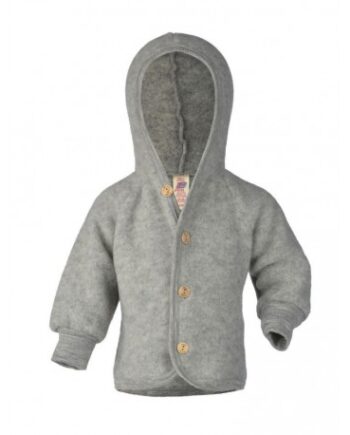 Uldjakke Med Hætte 100 Merino Uld Til Baby