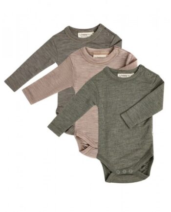 Body Med Lang ærme Rund Hals 100 økologisk Merino Uld Til Baby Pak Calm Nature