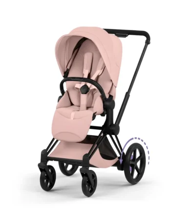 Cybex Priam Klapvogn Style Peach Pink Matt Black