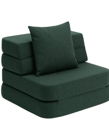 Klipklap Fold Sofa Single Deep Green Light Green