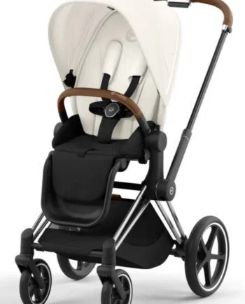 Priam Klapvogn Off White Chrome Brown