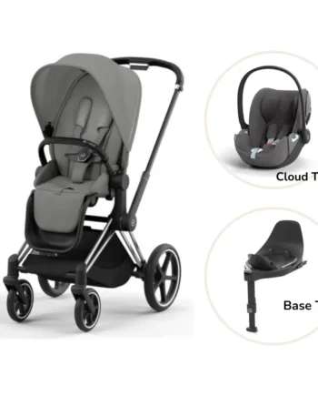 Priam Klapvogn Inkl Cloud Base Mirage Grey Chrome Black Plus