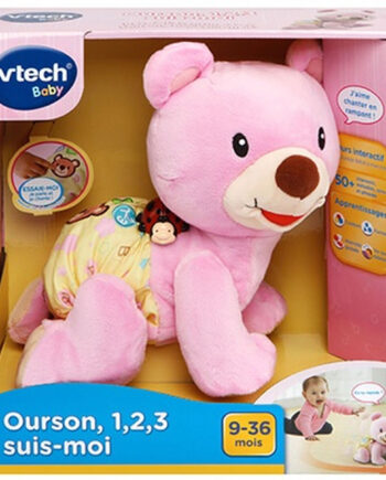 Bamse Vtech Baby Bear Follow Musical Pink