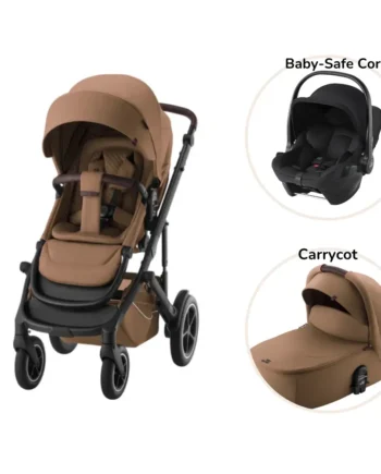 Britax Rmer Smile Lux Kombivogn Baby Safe Core Autostol Warm Caramel Space Black