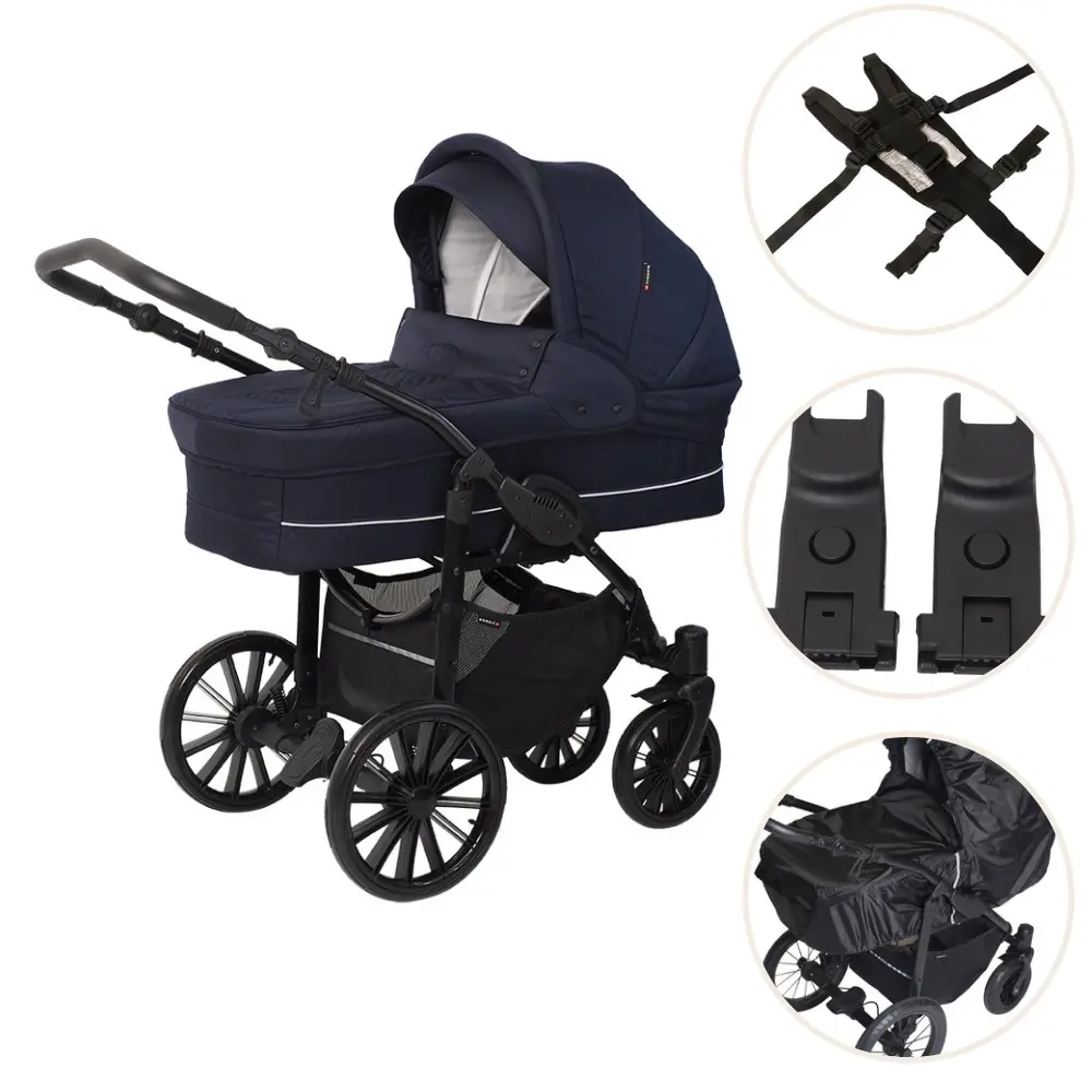 Basson Nordic Lux Barnevogn Pakke Dark Grey