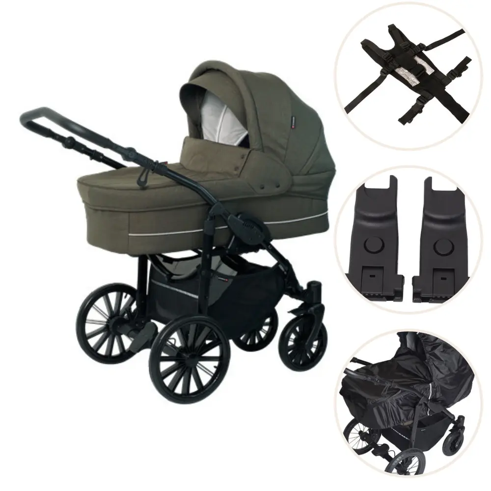 Basson Nordic Lux Barnevogn Pakke Dusty Olive