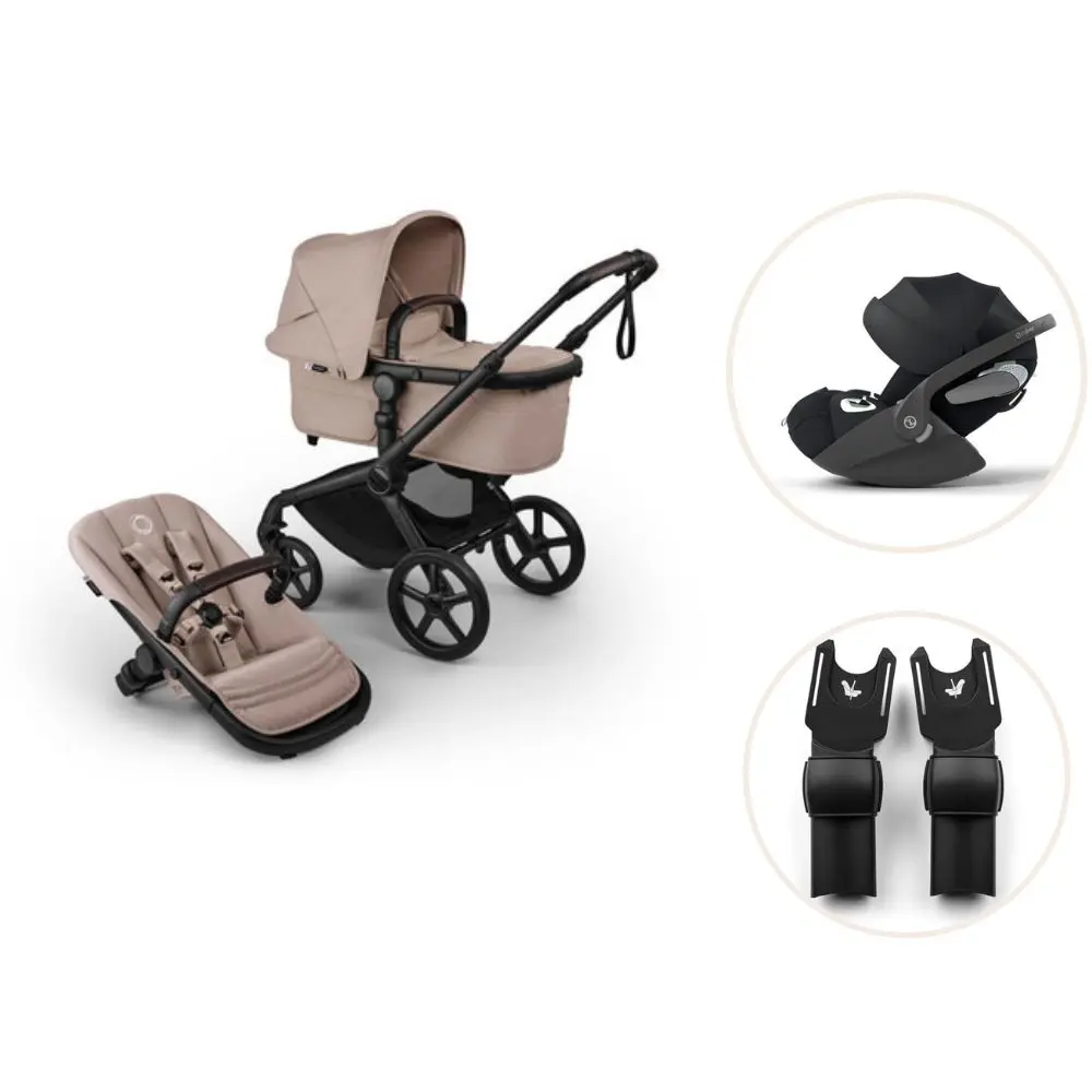Bugaboo Fox Renew Kombivogn Inkl Cloud Autostol Adapter Desert Taupe Melange Black