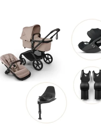 Bugaboo Fox Renew Kombivogn Inkl Cloud Plus Autostol Base Adapter Desert Taupe Melange Black