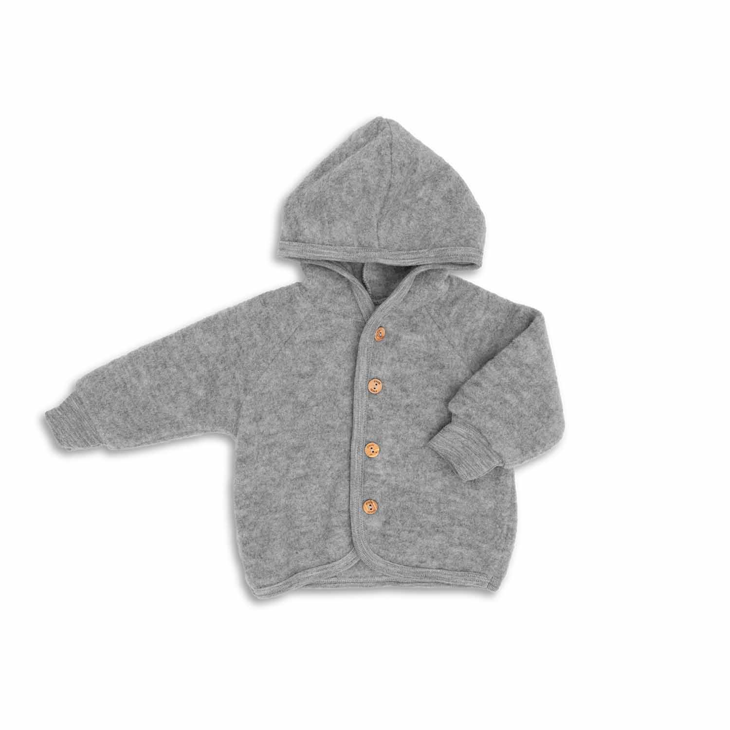 Engel Uld Fleece Jakke Grå Melange