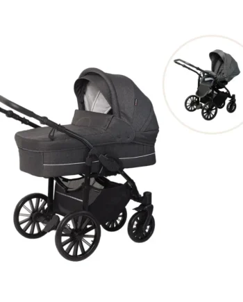 Basson Nordic Lux Barnevogn Inkl Klapvognssæde Dark Grey Melange