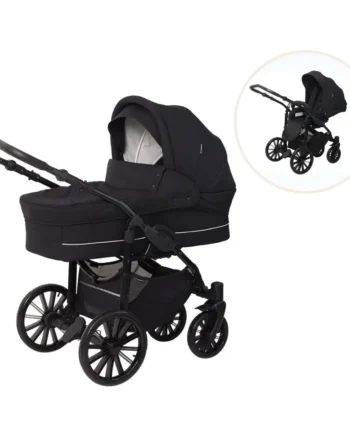 Basson Nordic Lux Barnevogn Inkl Klapvognssæde Dusty Black