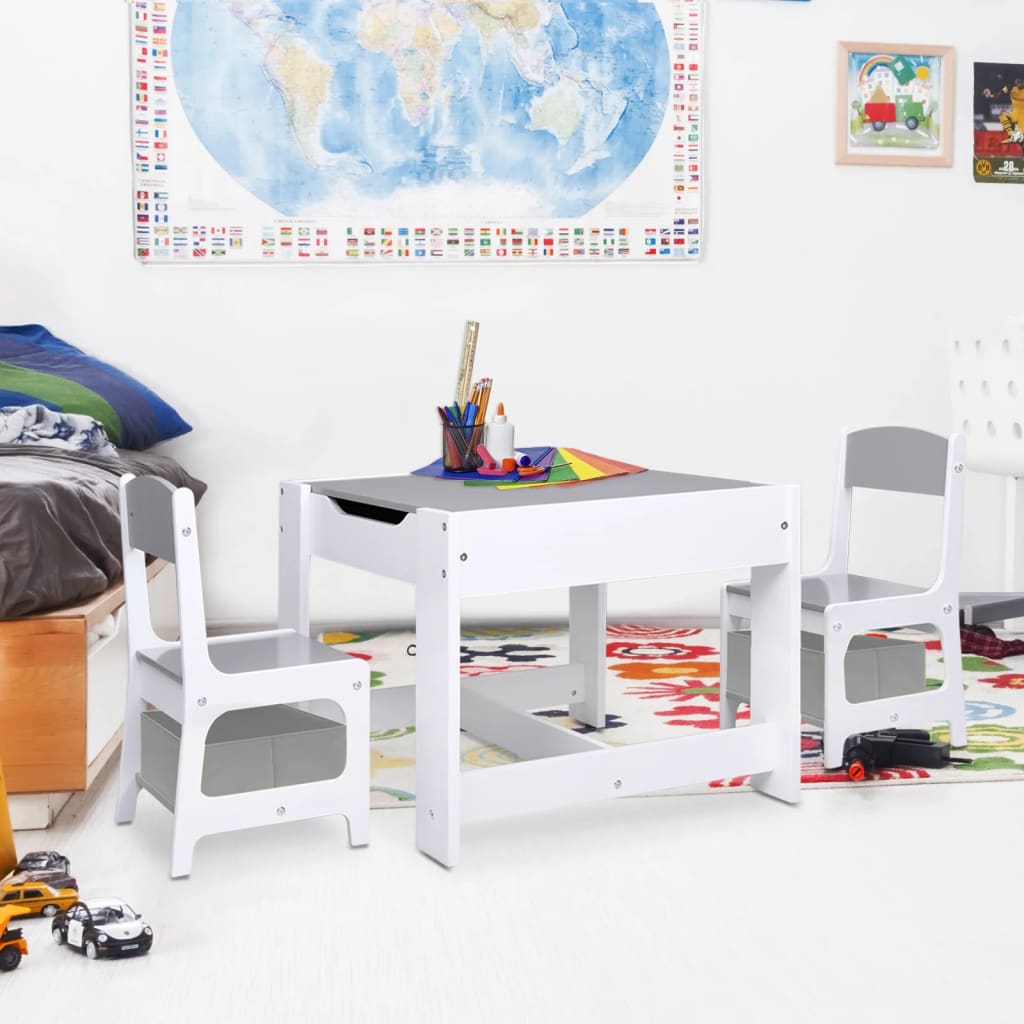 Børnebord Med Stole Mdf Brun