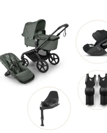 Bugaboo Fox Renew Kombivogn Inkl Cloud Plus Autostol Base Adapter Forest Green Black