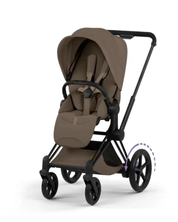 Cybex Priam Klapvogn Style Coconut Brown Matt Black