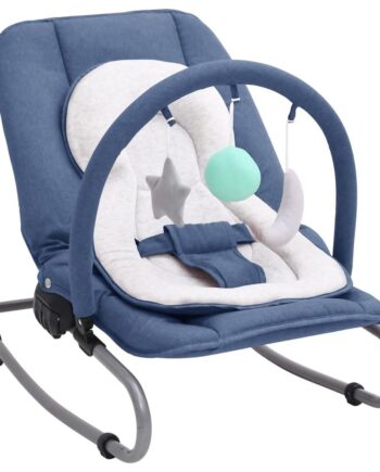 Skråstol Til Baby Stål Marineblå Med Legetøjsbøjle