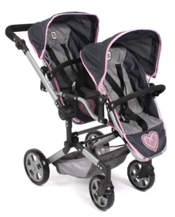Tvillinge Dukke Klapvogn Linus Duo Heart Bayer Chic 2000
