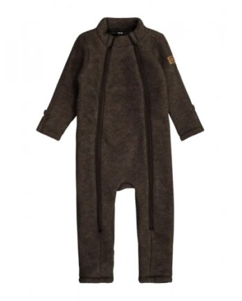 Baby Ulddragt Med Dobbelt Lynlås Dark Brown