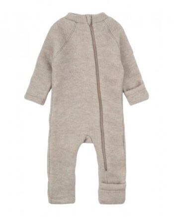Baby Ulddragt Merinould Med Ombuk Melange Offwhite
