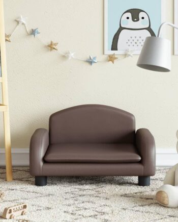 Børnesofa Kunstlæder Brun