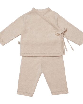 Huttelihut Lani Sæt Baby Bluse   Bukser Uld Off White