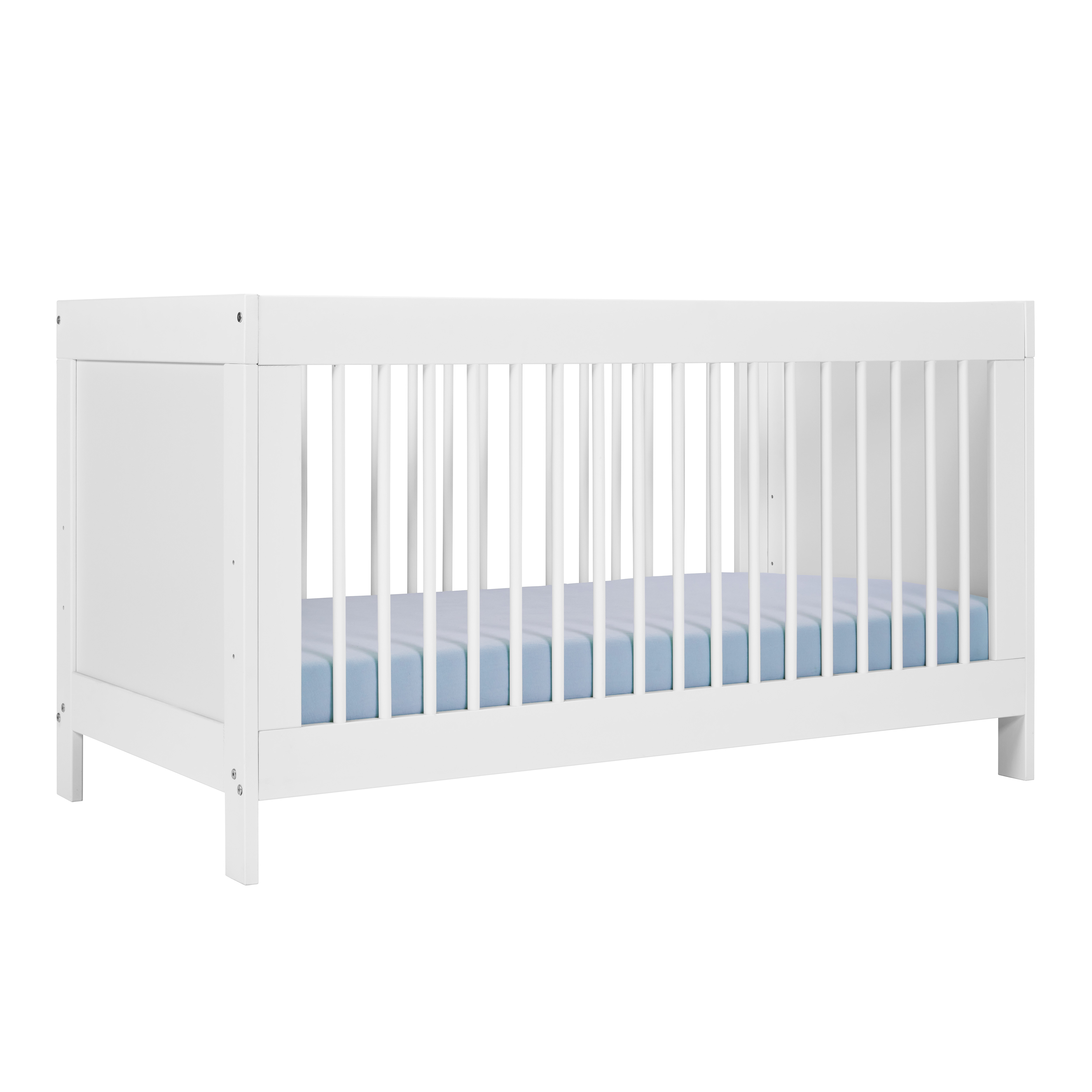 Nordic Living Collection Baila Tremmeseng Til Baby Højdejusterbar Lamelbund Niveauer Faldsikring Aftagelige Udtræksstænger Hvid Træ 70x140