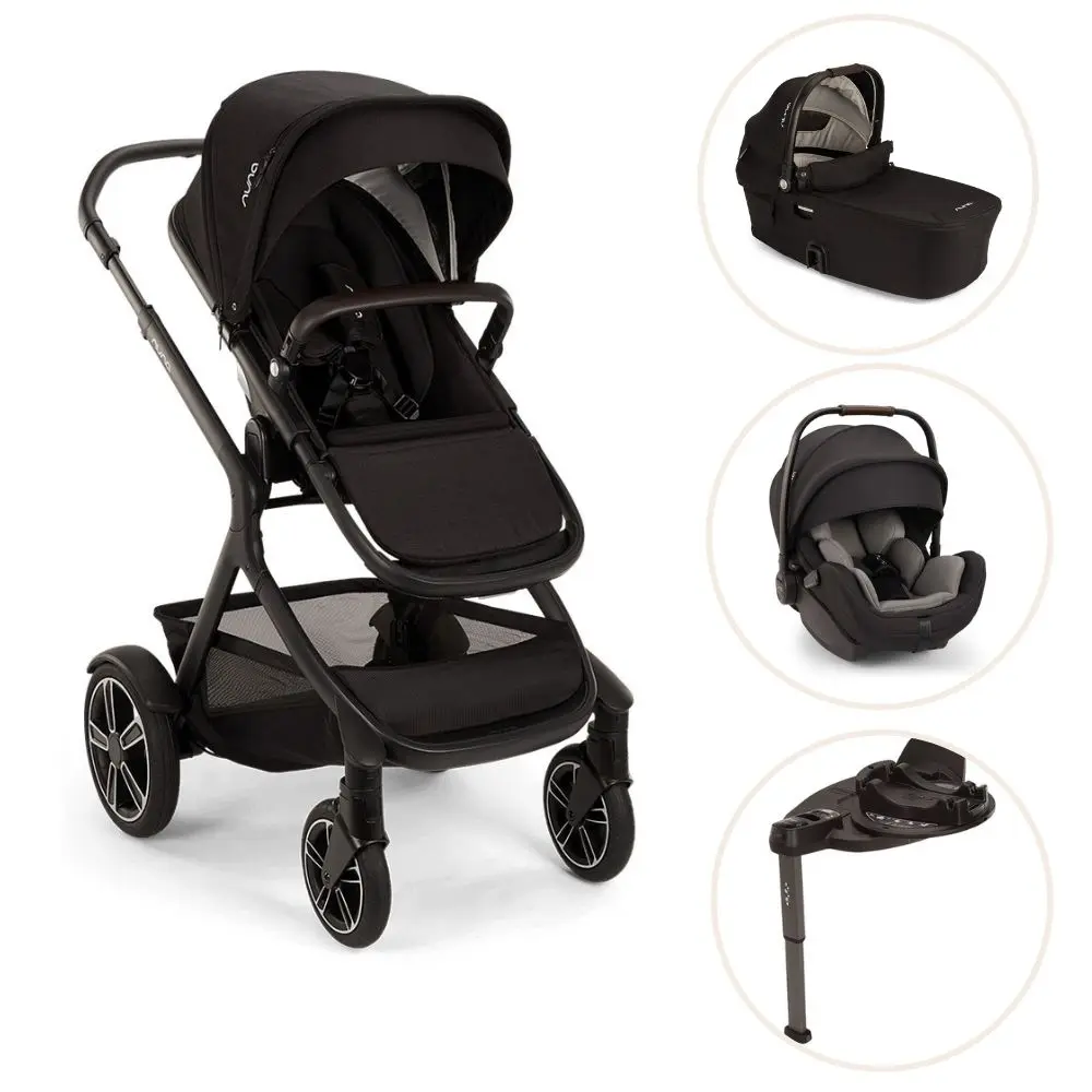 Nuna Demi Next Kombivogn Inkl Arra Flex Autostol Curve Base Caviar