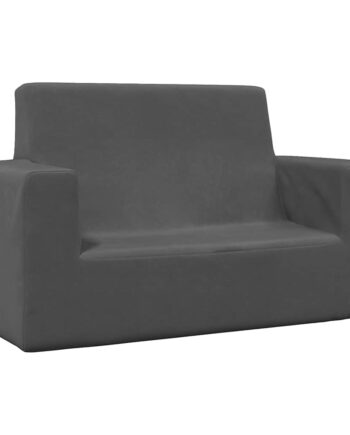 Personers Sofa Til Børn Blødt Plys Antracitgrå