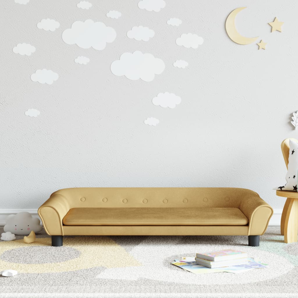 Sofa Til Børn Velour Blå 100
