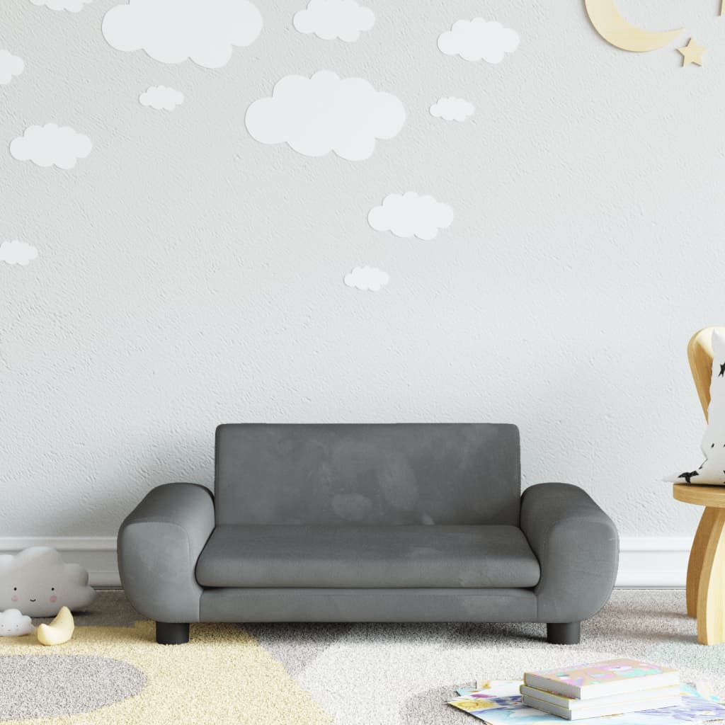 Sofa Til Børn Velour Blå