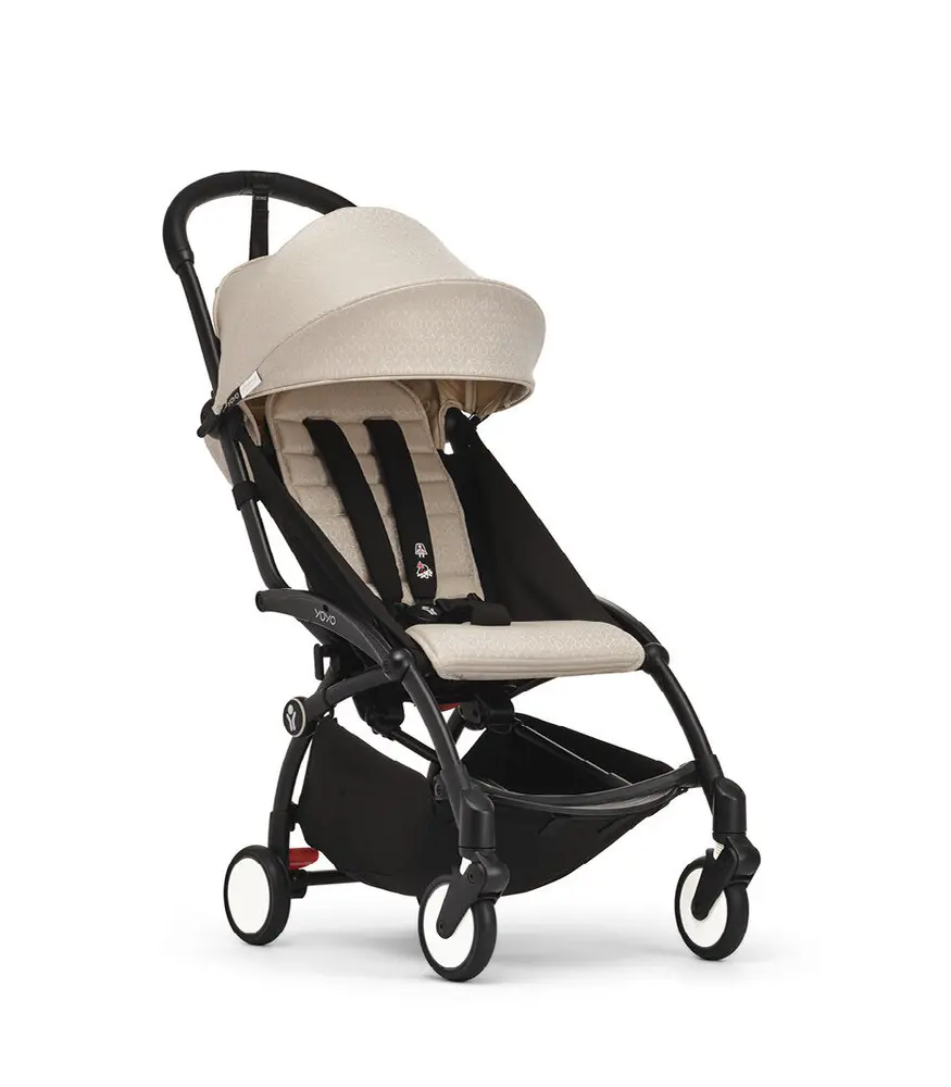 Yoyo Klapvogn Bonpoint Beige Sort Stel