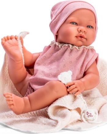 Asi Maria Baby Dukke Pige Rosa Dragt Med Tæppe