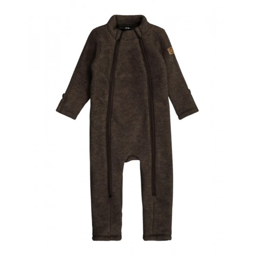 Baby Ulddragt Med Dobbelt Lynlås Dark Brown