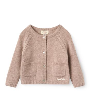 Cashmere Klassisk Baby Cardigan Beige Beige
