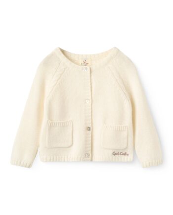Cashmere Klassisk Baby Cardigan Cream Cream