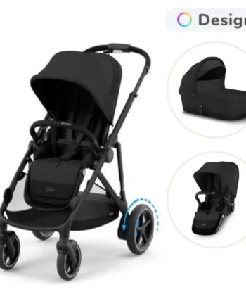 Cybex Gazelle Søskendevogn Moon Black