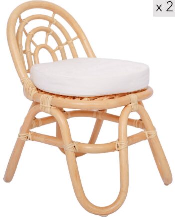 Pulau Rattan Baby Højstol Beige