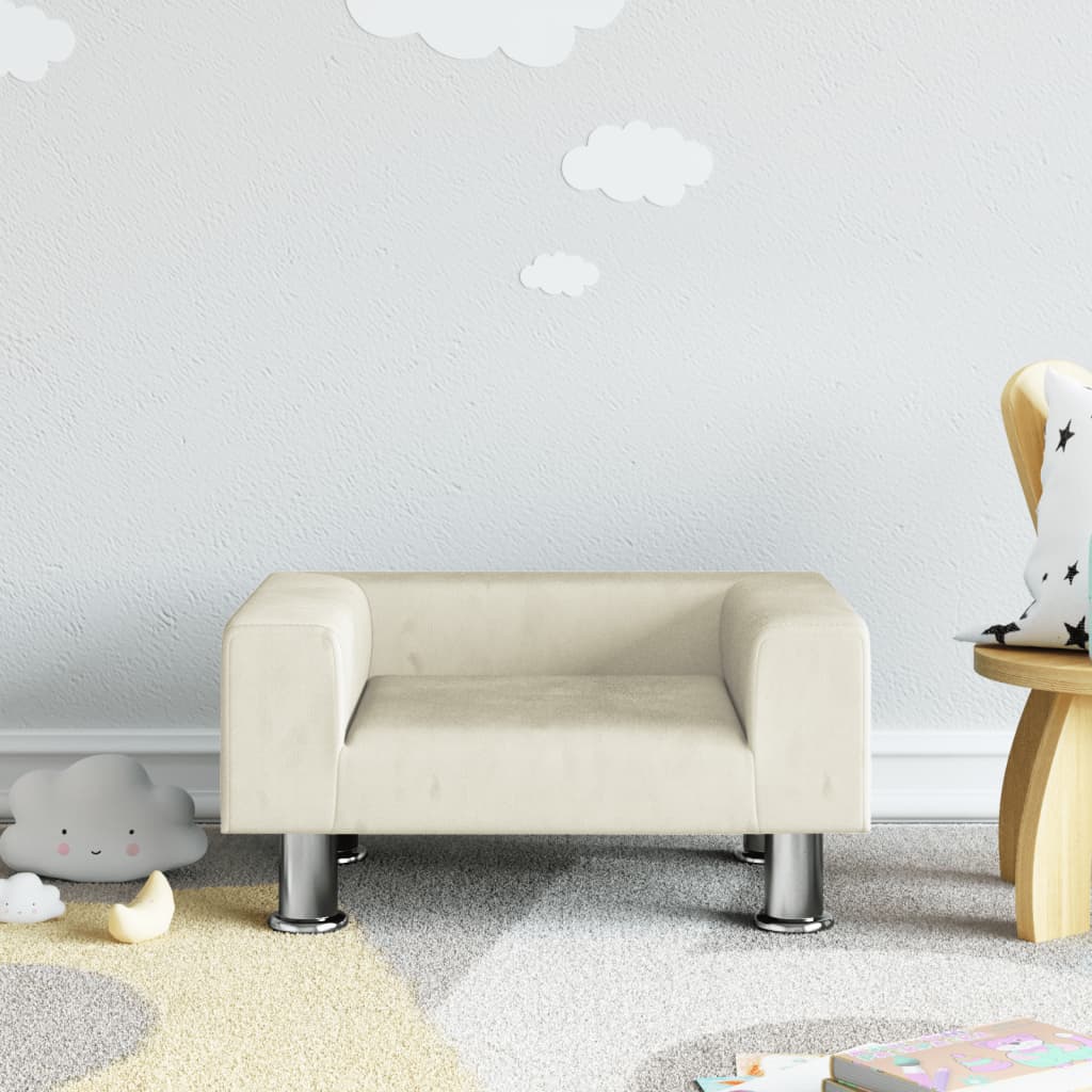 Sofa Til Børn Fløjl Creme