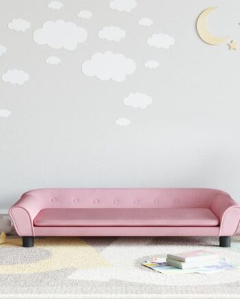Sofa Til Børn Velour Lyserød 100
