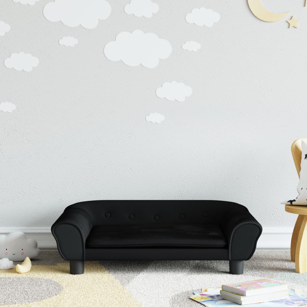 Sofa Til Børn Velour Sort